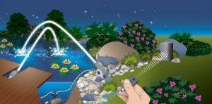 Világító vízi játék oase water jet lighting