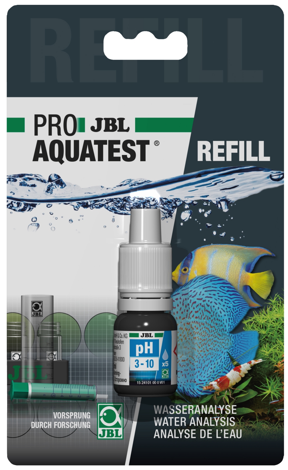 pH teszt JBL ProAquaTest pH 3.0-10.0 Refill - utántöltő