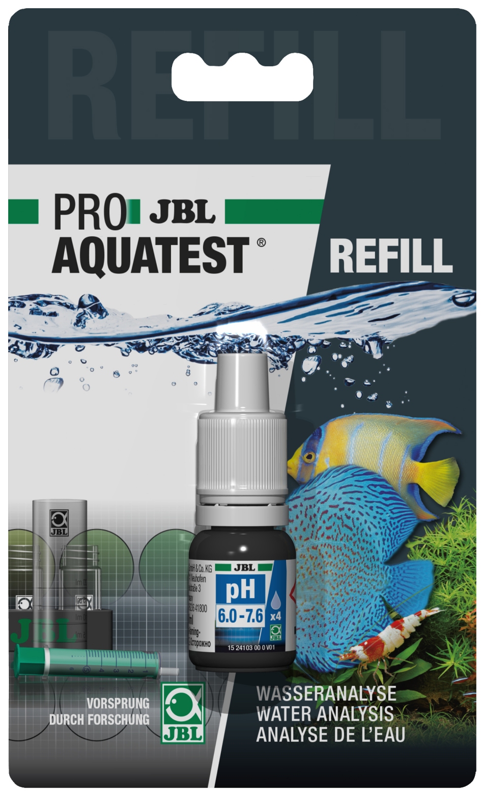 pH teszt JBL ProAquaTest pH 6.0-7.6 Refill - utántöltő