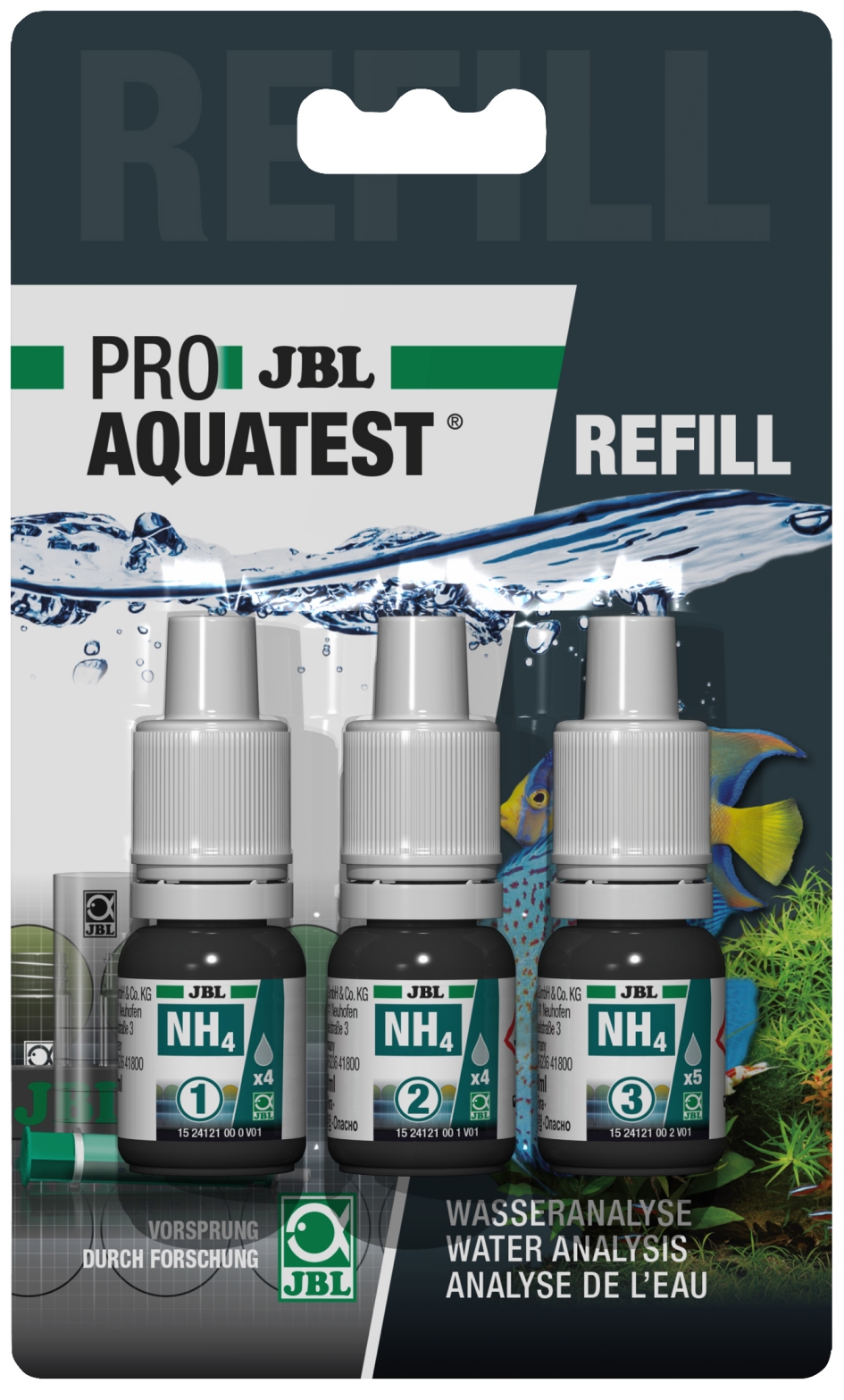 Ammónia teszt JBL ProAquaTest NH4 Ammonium Refill - utántöltő
